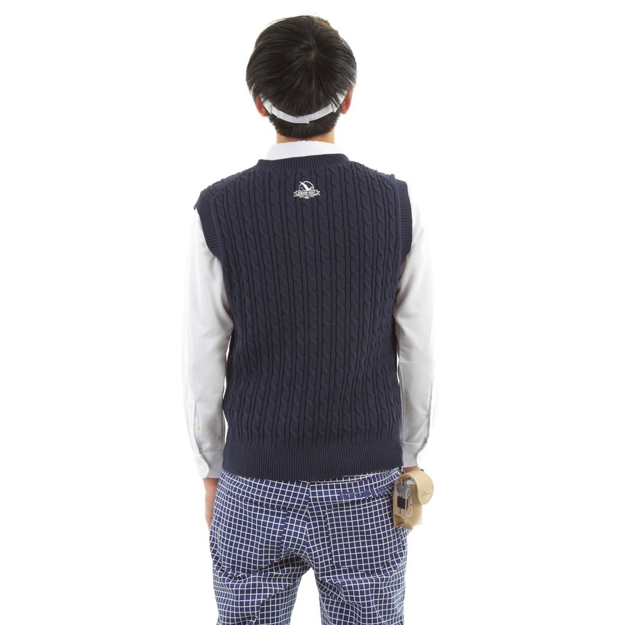 楽天市場 ゴルフウェア メンズ 春 春夏 ゴルフ ウェア ベスト おしゃれ ブランド ゴルフ ベスト メンズ 流行り ゴルフ ニット ベスト ゴルフ ウェア V ネック チルデン ニット ケーブル セーター コーデ コットン 綿 100 春物 人気 コーディネート 芸能人