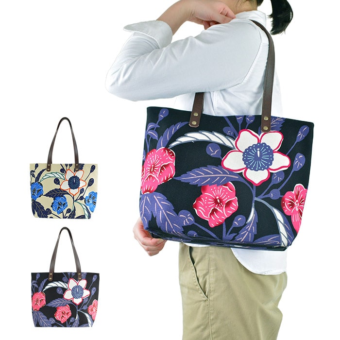 ジョリーフルール　和柄　トートバッグ ジョリーフルール 和柄トートバッグ スタイリッシュなバッグ
