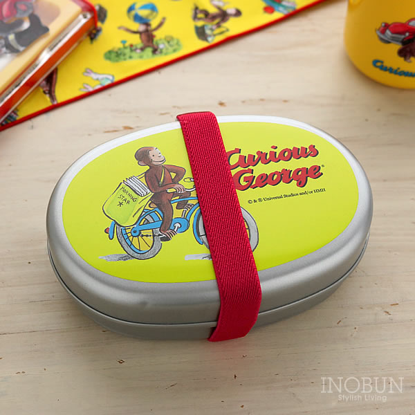 楽天市場 本日限定 ポイント5倍 おさるのジョージ Curious George アルミランチボックス お弁当箱 370ml 自転車 日本製 イノブンオンラインショップ