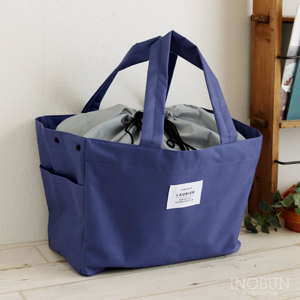 楽天市場 Leaflets Laurier 保冷ショッピングバッグ レジカゴバッグ ブルー エコバッグ イノブンオンラインショップ