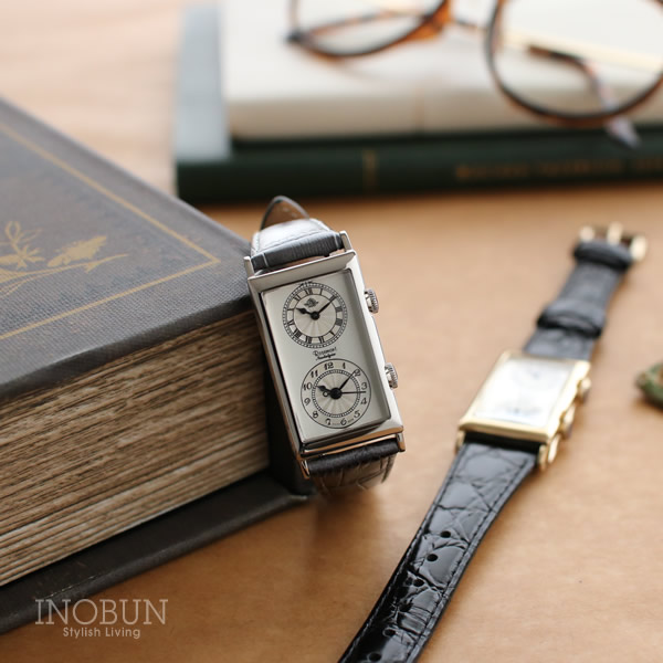 【楽天市場】ロゼモン 腕時計 Nostalgia Rosemont デュアルタイムモデル N010-SW EGY シルバー/グレーベルト