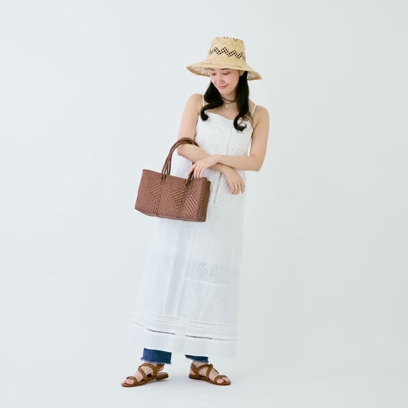 メルカド バッグ レトラ チワワ コッパー TAPETE CHIWAWA STYLE タペテ Letra チャーム付き かごバッグ