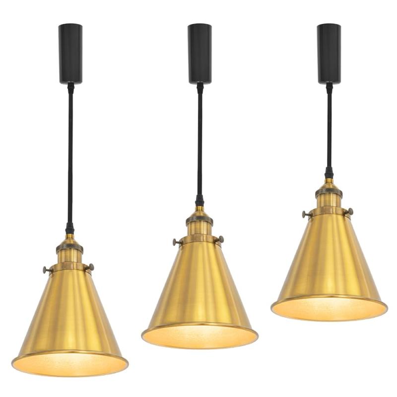 楽天市場】KIVEN 3個パック ブラック レトロペンダントライト 長さ調節