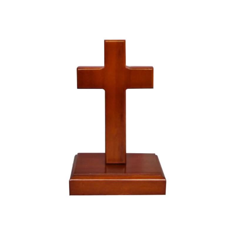 ヴィンテージカラー 十字架 絡み合ったハート木製クロス装飾飾り cross31.jpg