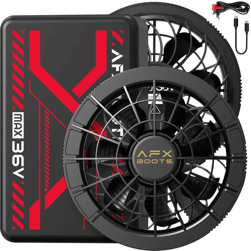 赤✖︎黒中古ファン&19V新品未開封バッテリーセット+おまけ付きの計3点セット 赤✖︎黒中古ファン&19V新品未開封バッテリーセット+おまけ付きの計