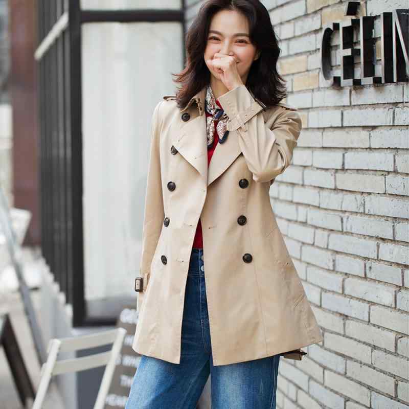 トレンチコート レディース アウター ロング丈 ダブルボタン ベルト付き ウエストマーク スタイルアップ イギリス風 エレガント 通勤 オフィス カジュアル デイリー きれいめ 無地 羽織り 秋 冬 春 オールシーズン|ブリッジアップ