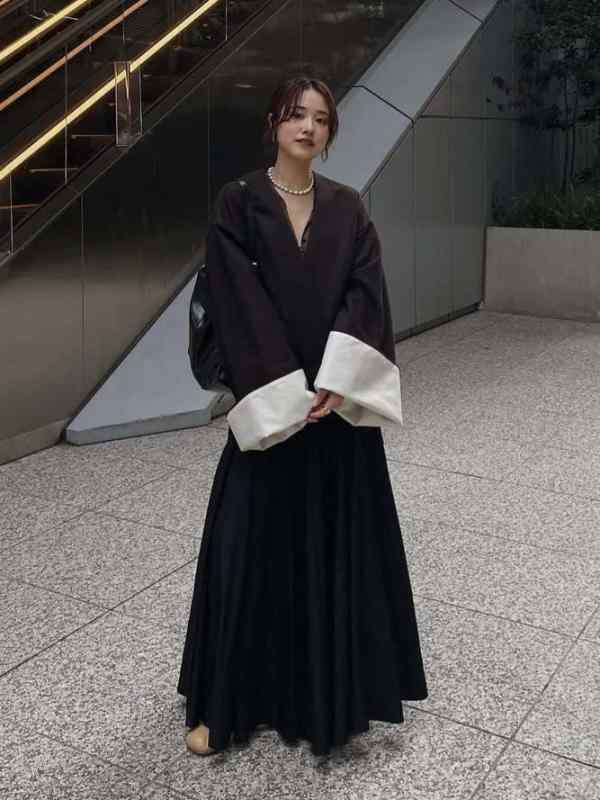 ジャケット レディース 春夏 ヴィンテージ風 Vネック バイカラー オーバーサイズ 高級感 通勤服 きれいめ カジュアル 日系 大人コーデ 羽織り アウター 長袖 ゆったり 体型カバー レトロ おしゃれ トレンド シンプル｜ブリッジアップ