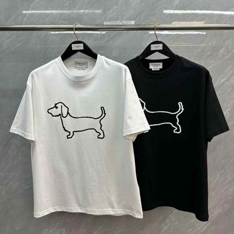Tシャツ メンズ レディース クルーネック 半袖 カジュアル シンプル 着回し抜群 犬柄 胸元 ワッペン トップス カットソー 普段使い 通学 お出かけ ゆったり コットン ベーシック|ブリッジアップ