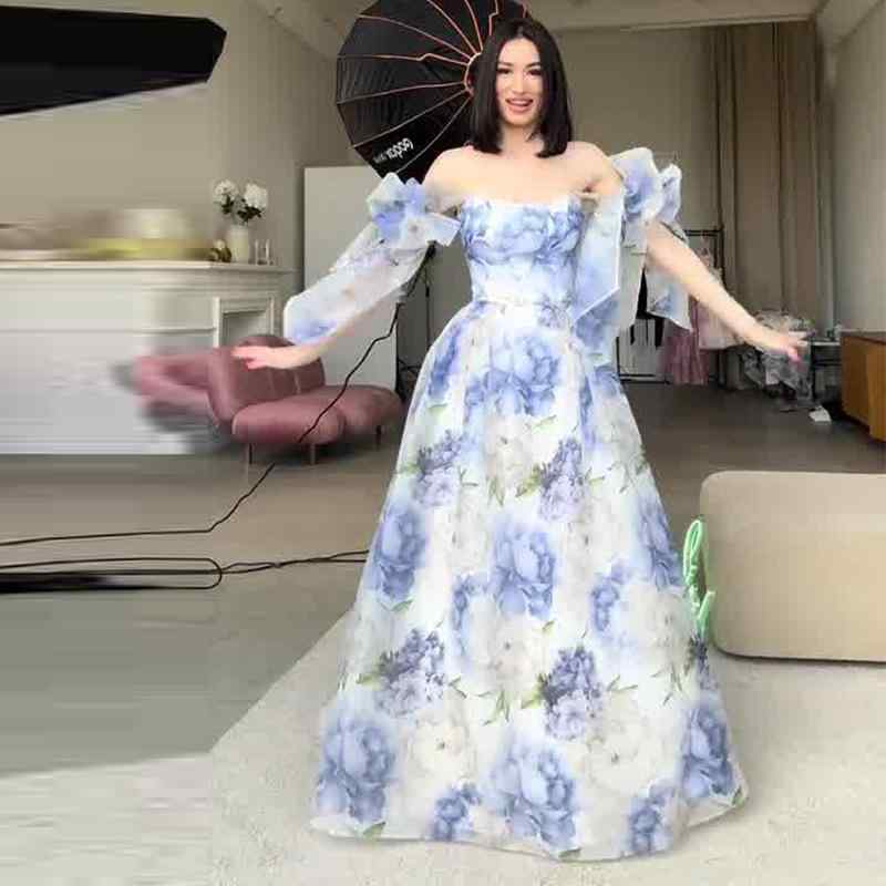 ワンピース レディース ロング丈 花柄 マキシ丈 エレガント きれいめ ハイウエスト 切り替え フレア Aライン ウエストマーク フェミニン 大人可愛い 上品 パーティー デート お出かけ リゾート 休日 旅行 春夏 オールシーズン｜ブリッジアップ