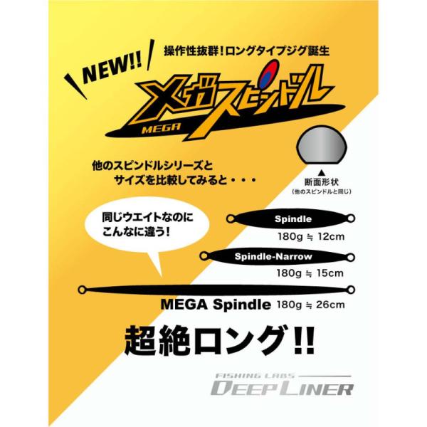 ディープライナーメガスピンドル４本セット DEEPLINER メガスピンドル 350g グロー ディープライナー