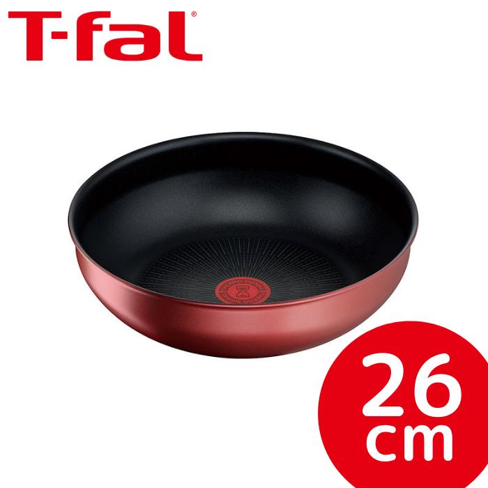 【T-fal/T-FAL/ティファール】インジニオ・ネオ IHルージュ・アンリミテッド ウォックパン26cm　L38377 【調理機器/IH対応/ガス火対応/オーブン対応/取っ手のとれるフライパン/取っ手別売り】 [家庭用品][7821-1]