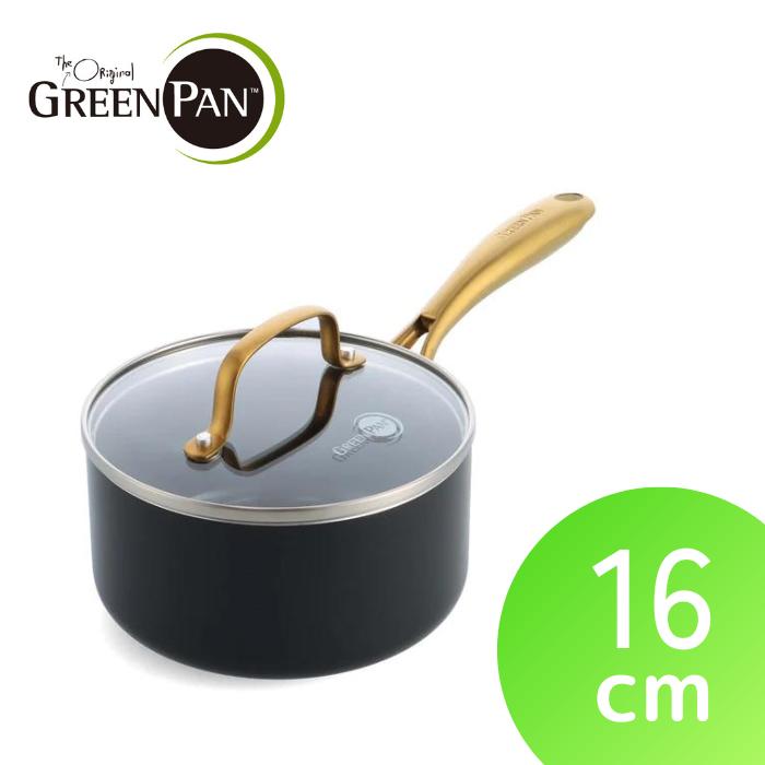 【GREENPAN/グリーンパン】ストゥディオ ソースパン 16cmガラス蓋付[CC007337-004]【IH/ガス火対応】【ギフト包装・のし紙名入れ無料】 [家庭用品][7821-1]