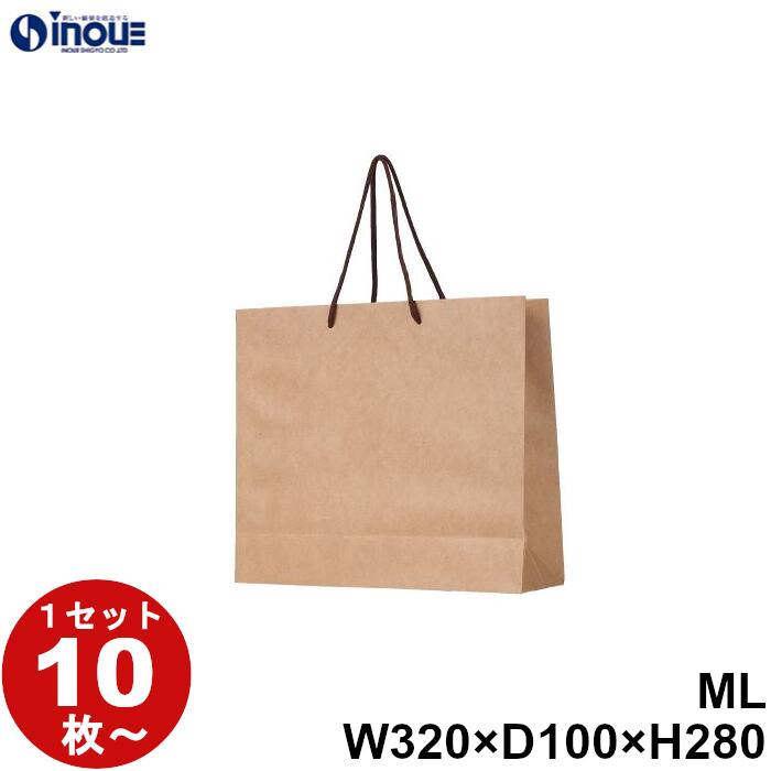 楽天市場】紙袋 高級 手提げ ペーパーバッグ M クラフト 1セット10枚