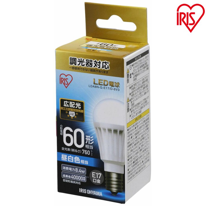 楽天市場】電球 LED E17 40W LED電球 調光器対応 電球色 昼白色 