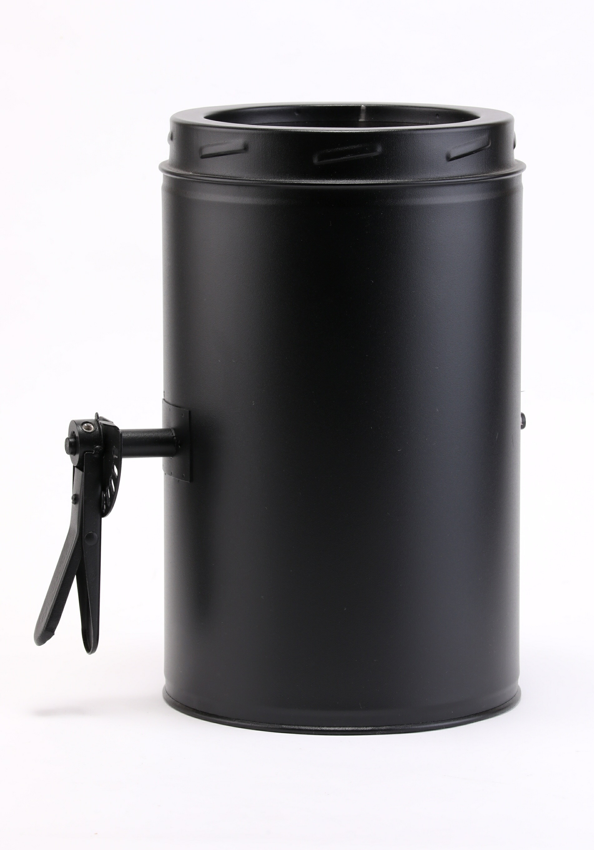 【期間限定15％OFF　6/26～7/11】薪ストーブ用 New 断熱二重煙突 ダンパー 耐熱黒塗装 150mm（6インチ）サイズ ステンレス｜薪ストーブ煙突屋INSECインセック 16,280円