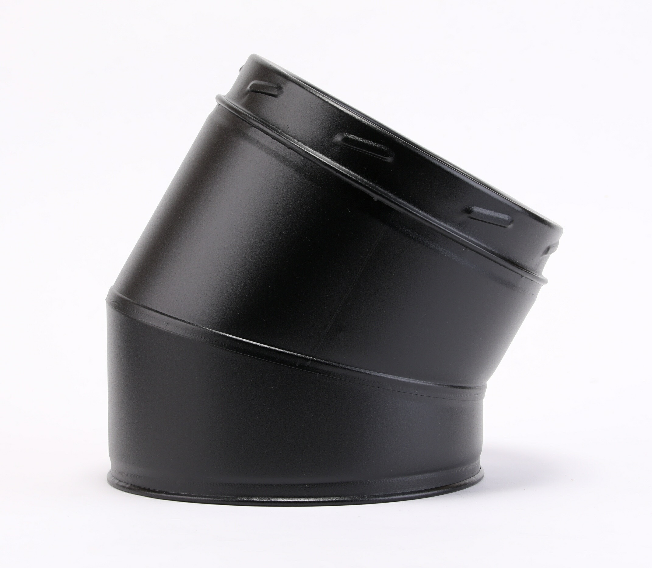 薪暖房器用 New 断熱二重煙り出し 耐熱黒塗り付ける 30°たたみ目 150粍（6in）大きさ ステンレス鋼
