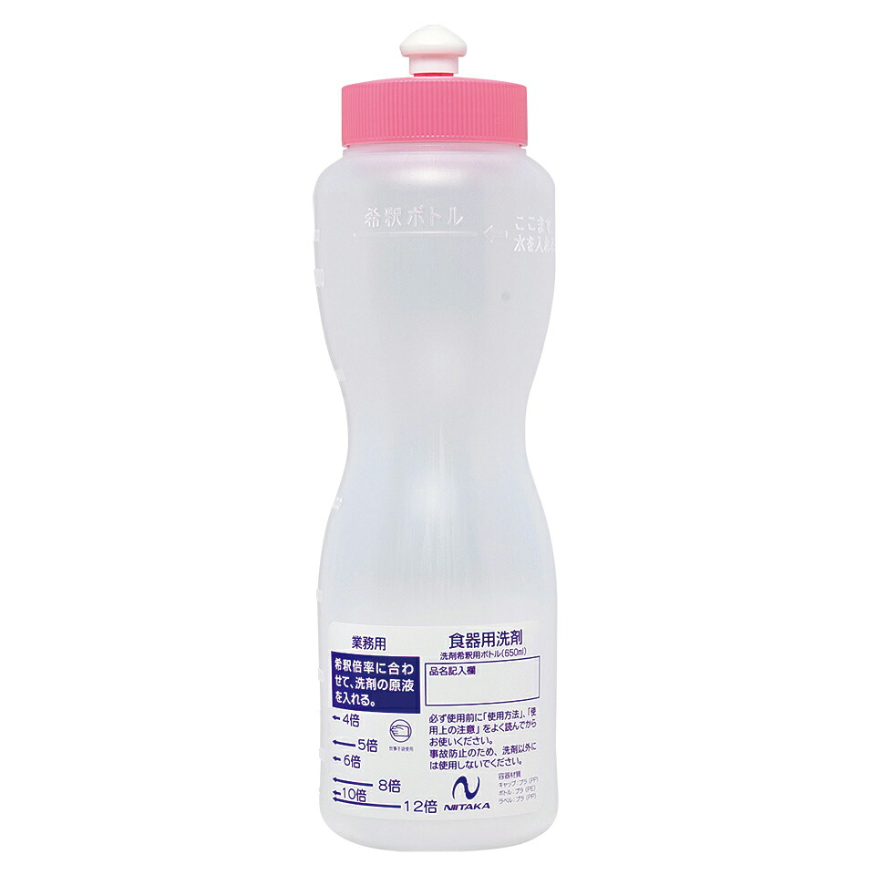 【送料無料】ニイタカ 洗剤希釈ボトルIM 660ml(プッシュプルキャップ)6本セット|業務用洗剤用ボトル|厨房・施設向け|インセットショップ 店