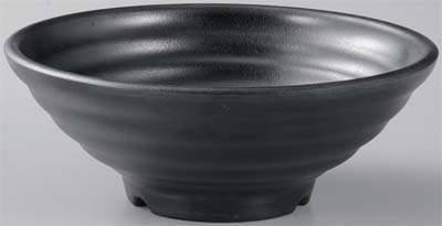 どんぶりφ20.2長寿太ロクロ目麺鉢　黒マット｜インセットショップ　店 17,700円