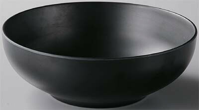 どんぶり雅腰張麺鉢 黒マット　φ19.4