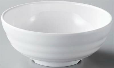 どんぶり彩段筋浅麺鉢 白グロス φ17.3｜インセットショップ　店