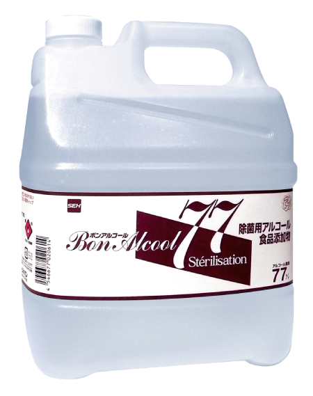 【貨物輸送無料】セハーボンアルコール77 気狂い水調合剤 4L ×4本（1容れもの） ｜ 御勤め用 大静電容量 除菌 防疫 せっ生管理すること