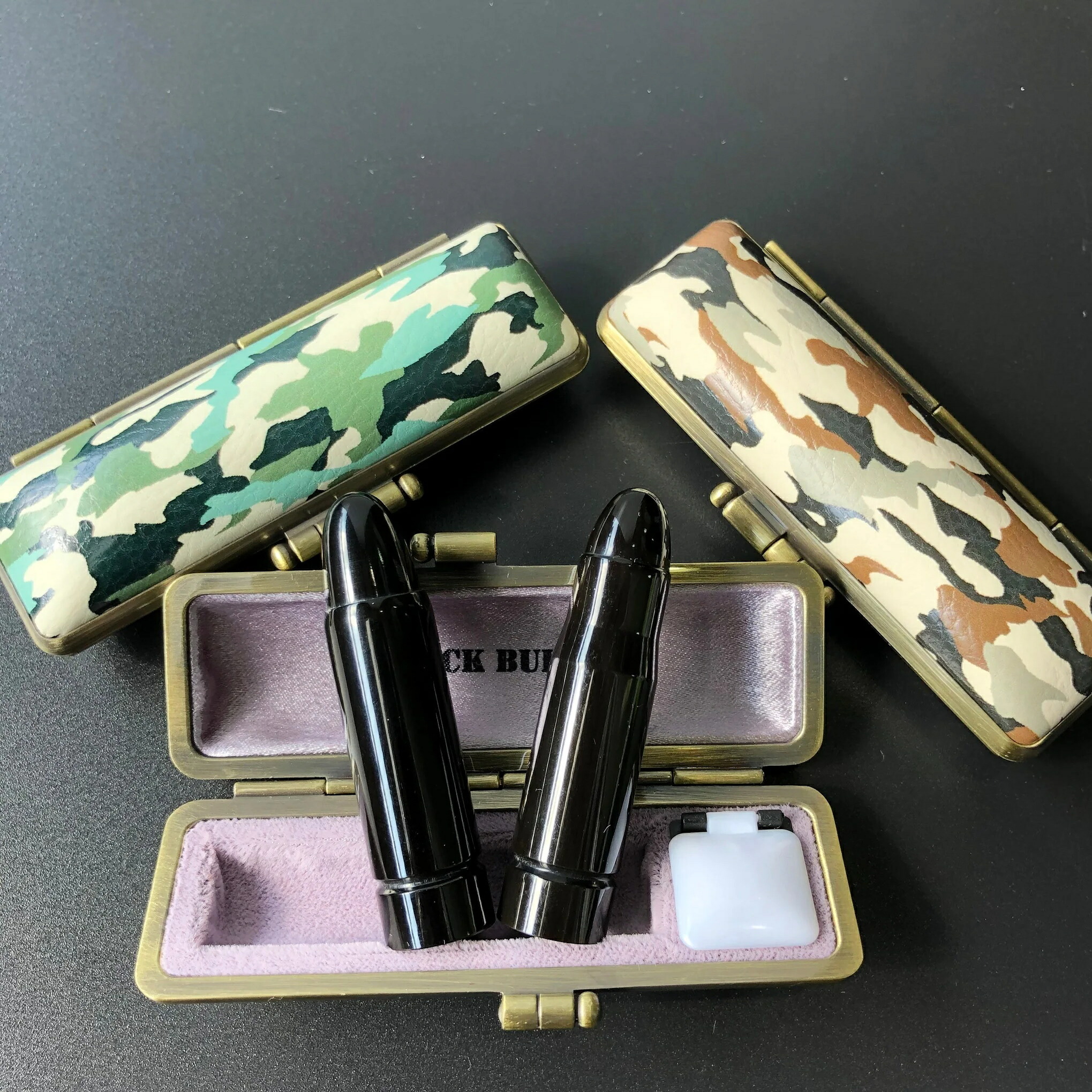 【貨物輸送無料】 BLACK BULLET G(ブラックブレット 鵞鳥印字機、ライフル銃印字機） てっぽう玉型 認め印 はんこ ハンコ てっぽう玉型本黒呉牛（12粍・13.5粍・15粍 16.5粍 18粍） 認印 預金金融機関印 実印