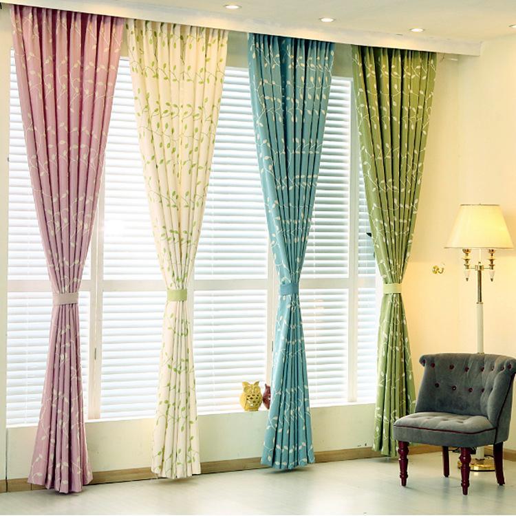 窓かけ 今めかしい 子供部屋 ドレープ 刺しゅう 草木柄 可愛らしい 遮光能力のある 自然的 両開き2枚組 幅101?200糎丈101?200糎 父の日