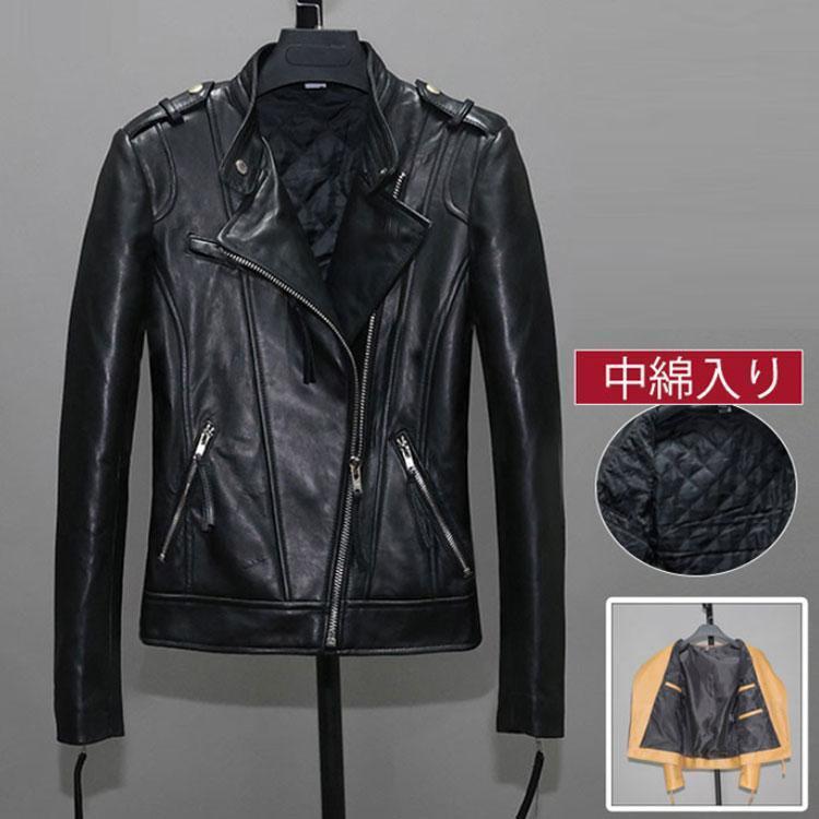 レディース革ジャン 本革 秋冬 なめし革 ライダース  子ヒツジ革  自動自転車御召しもの シングル 成人女性用 窈窕たる 防寒防風 父の日