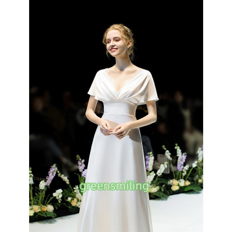 ウェディングドレス 白 二次会 花嫁 カラードレス ギリシャ風 ワンピース ロングドレス 結婚式 Aライン 大 可愛い きれいめ おしゃれ ビーチフォト老人の日｜インサイトショップ