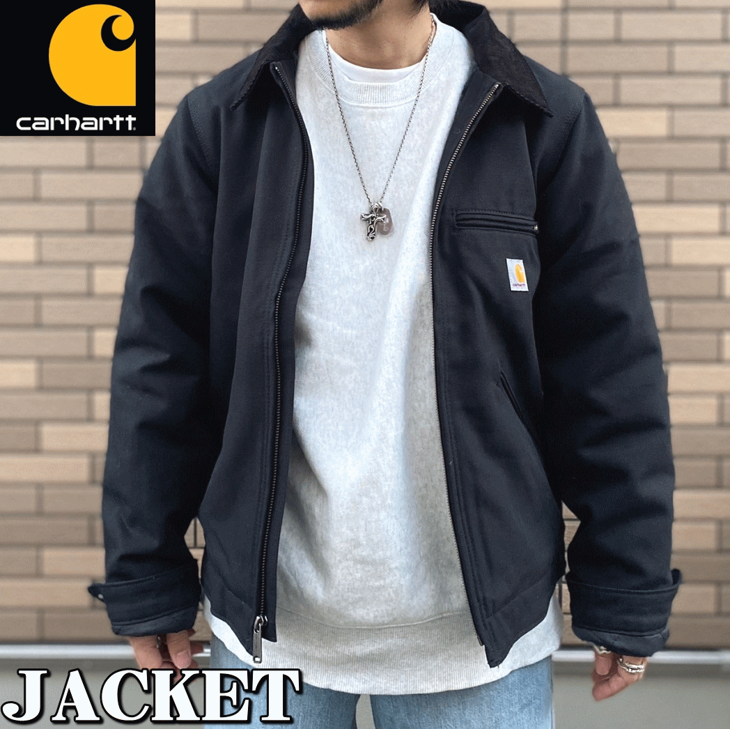 楽天市場】USA製 carhartt デトロイト ジャケット J01 黒 フェード