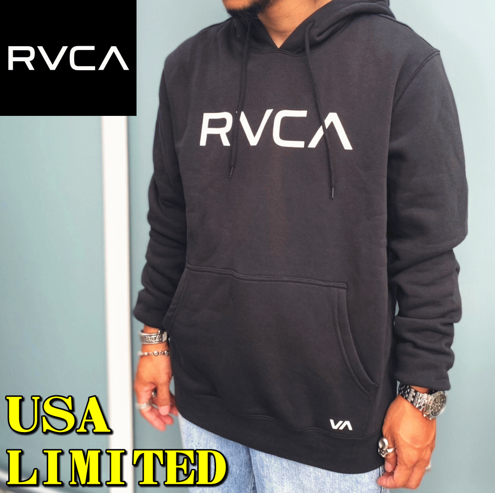 RVCA ルーカ BIG LOGO PULLOVER HOODIE 裏起毛 スウェット パーカー 米国モデル 日本未発売｜INSIZE