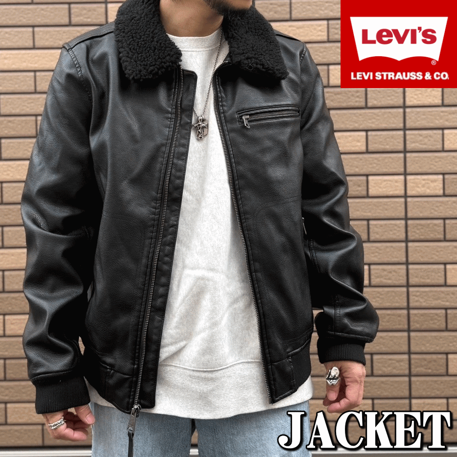 楽天市場】リーバイス LEVI'Sメンズ ジャケットFAUX LEATHER VARSITY