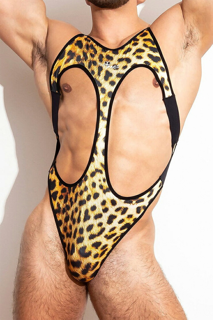 THE PACK Leopard Bodice 流行り物系 メンズ 筋トレ 上半身背広 ビキニ フランス共和国表現スタイル 贅沢さ 色っぽい 吸水速乾 ホンブルグ帽出どころ 手当たり