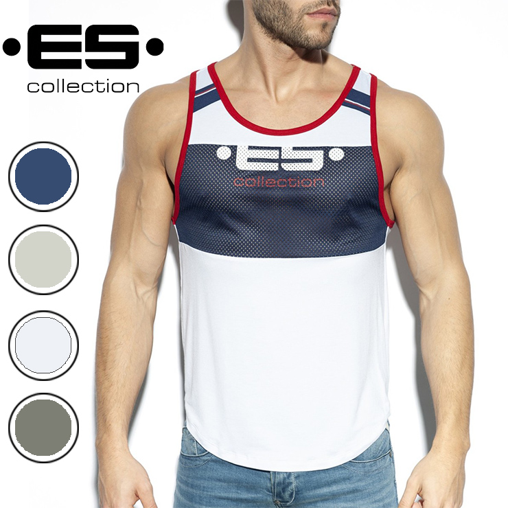 楽天市場】ES /IDENTITY TANK TOP ファッション メンズ 高級 メッシュ