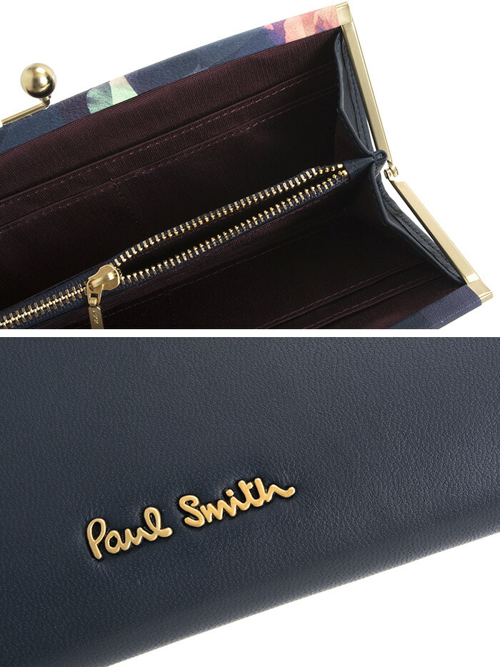 楽天市場 クーポン配布中 ポールスミス 財布 長財布 がま口財布 Paul Smith ネイビー Pwu765 30 レディース 婦人 インスピレーション