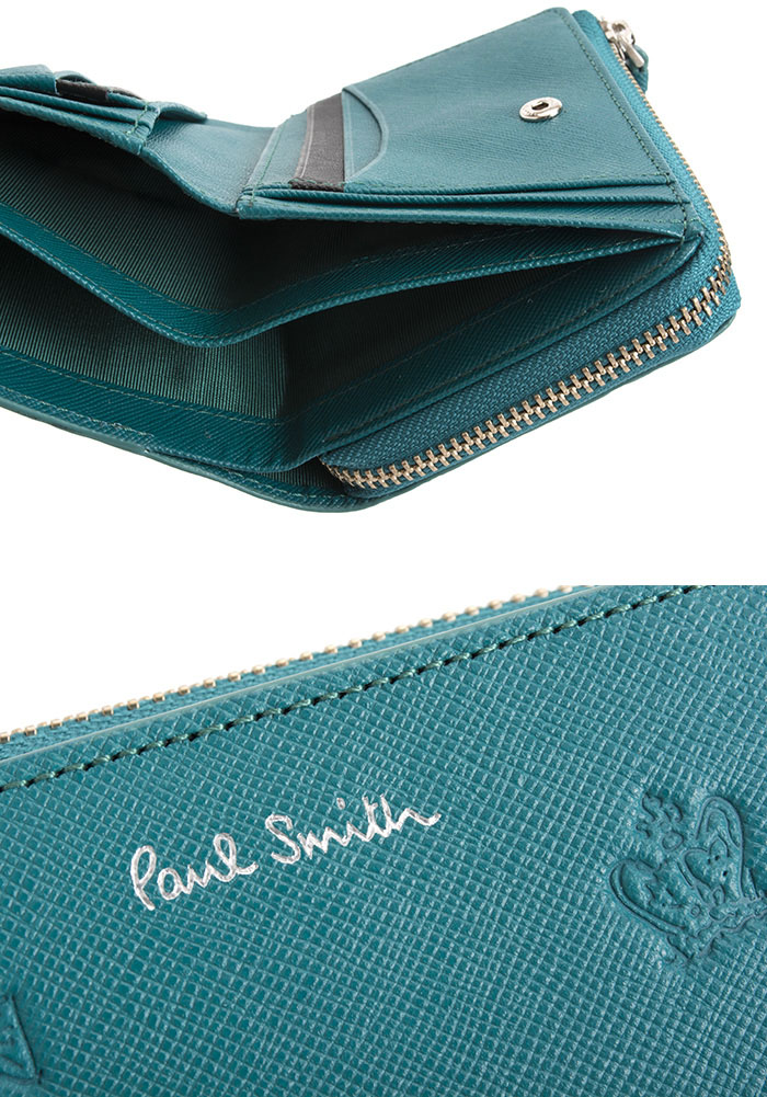 楽天市場 クーポン配布中 ポールスミス 財布 二つ折り財布 L字ファスナー ターコイズ Paul Smith Psc006 35 メンズ 紳士 インスピレーション