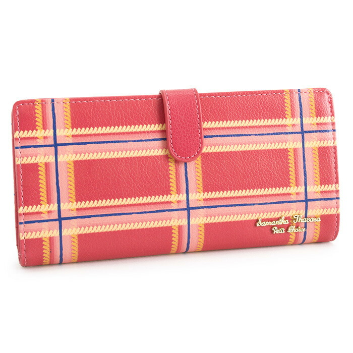 楽天市場】サマンサタバサ 財布 長財布 赤(レッド。ややピンクがかった