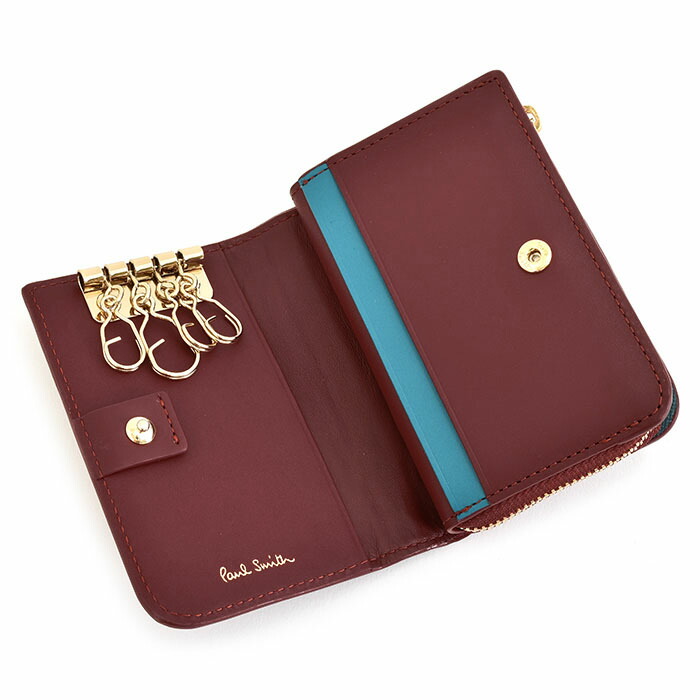 クーポン配布中 ポールスミス 財布 小銭入れ コインケース キーケース L字ファスナー 赤 レッド Paul Smith Psc2 メンズ 紳士 Mergertraininginstitute Com