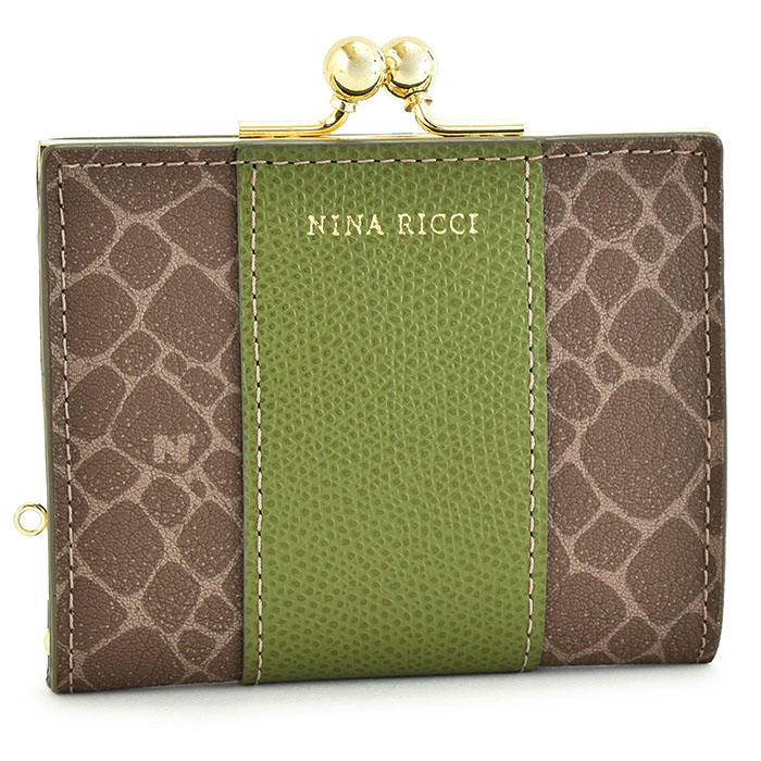 楽天市場 ニナリッチ 財布 小銭入れ コインケース がま口財布 Box型 カーキ Nina Ricci 75 レディース 婦人 インスピレーション