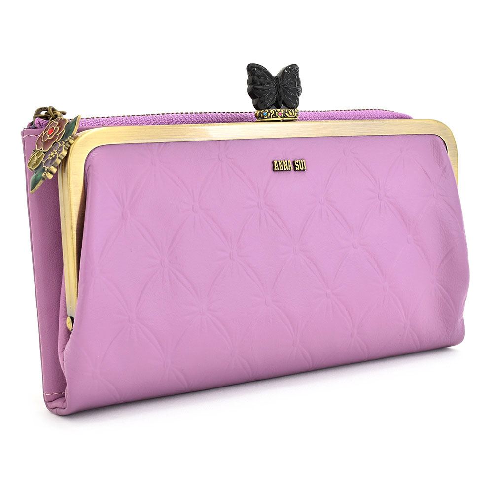 楽天市場 アナスイ 財布 長財布 がま口財布 紫系 パープル ピンクがかった紫系です Anna Sui 92 レディース 婦人 インスピレーション