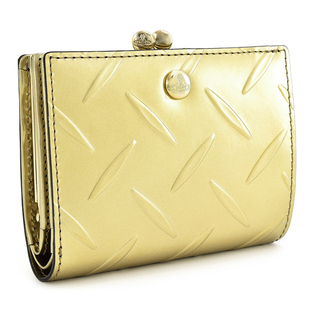 楽天市場 ヴィヴィアンウエストウッド 財布 がま口財布 二つ折り財布 Viviennewestwood Accessories ゴールド 3218au22 インスピレーション
