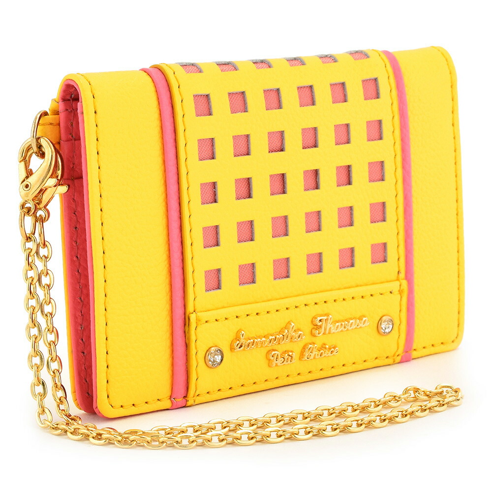 サマンサタバサ パスケース マルチケース カードケース 黄色(イエロー) SamanthaThavasaPetitChoice 80361-60 レディース 婦人 ギフト 定番 彼氏 彼女 プレゼント 楽天市場】サマンサタバサ パスケース マルチケース カードケース 黄色