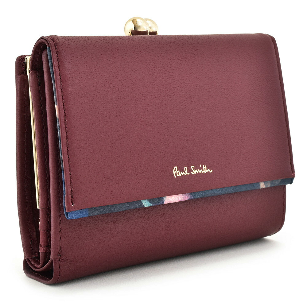 ポールスミス 財布 二つ折り財布 がま口財布 二つ折り財布 バーガンデ Paul レディース Smith Paul Pwd774 80 レディース 婦人 インスピレーション H2 Style Font Size 1em ポールスミス Paul Smith 二つ折り財布 がま口財布 財布 正規品 無料ギフトラッピング あす