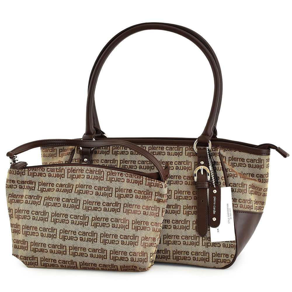 【BIGお買い物ラリー★30%OFFセール中】ピエールカルダン Pierre Cardin トートバッグPモチーフ柄 ブラック シルバー レディース 中古 楽天市場】ピエールカルダン バッグ トートバッグ ハンドバッグ 茶