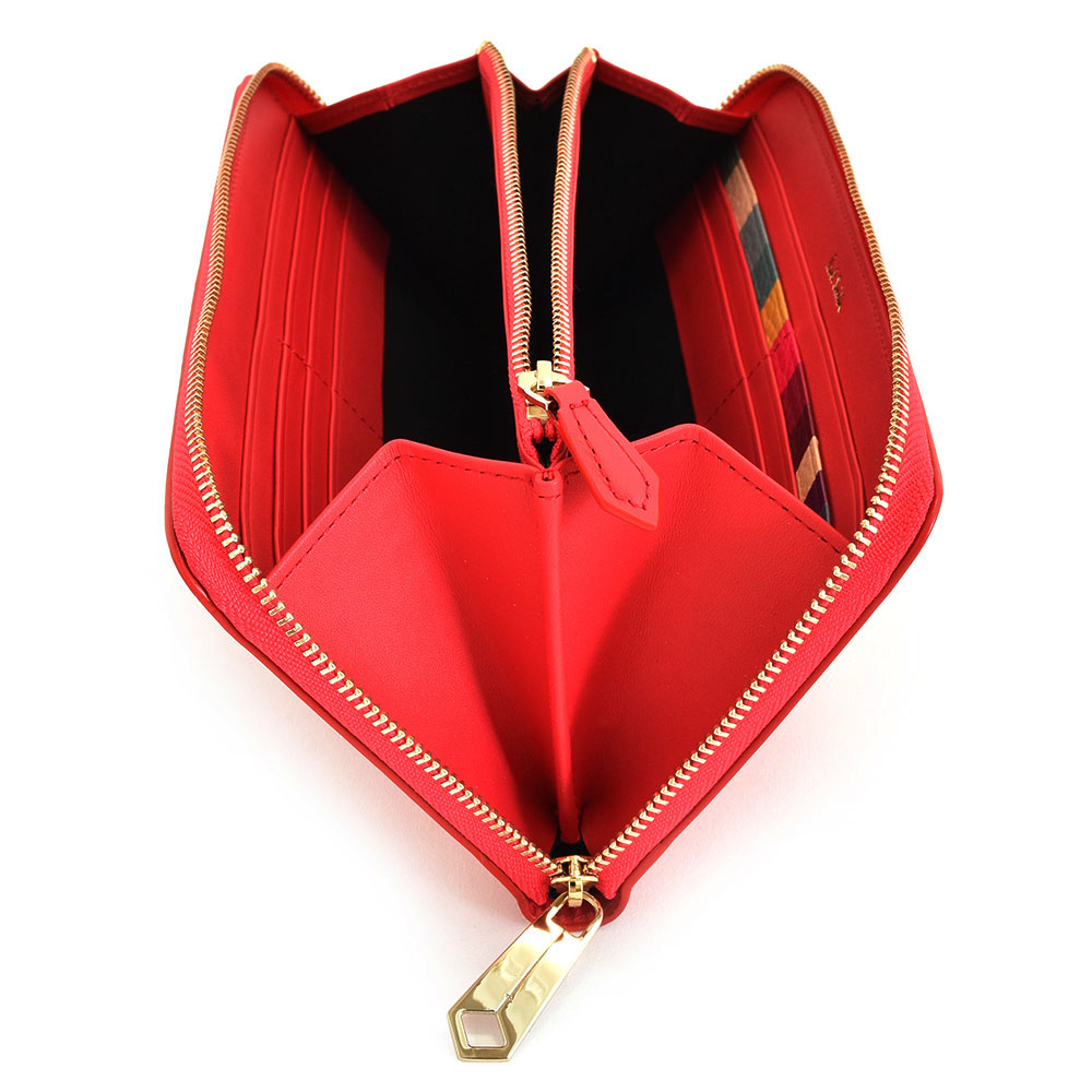 展示品箱なし ポールスミス 財布 長財布 ラウンドファスナー Paul Smith 赤 レッド Bpw075 レディース 婦人 Siteleco Fr