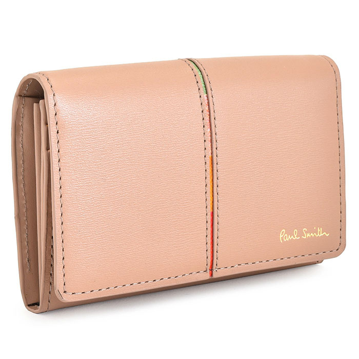ポールスミス 名刺入れ カードケース ベージュ Paul Smith pwd982-90 レディース 婦人 ギフト 定番 彼氏 彼女 プレゼント