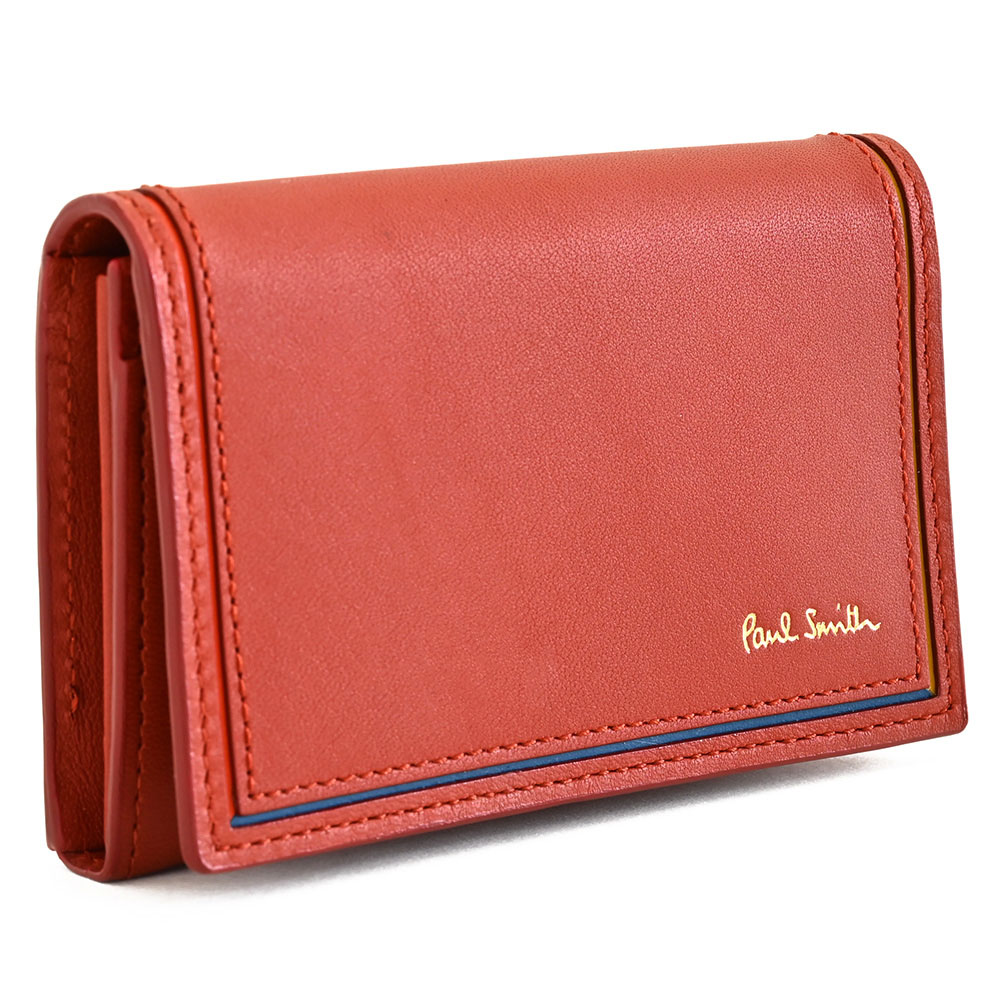 展示品箱なし ポールスミス 名刺入れ カードケース レンガ Paul Smith bps071-22 メンズ 紳士