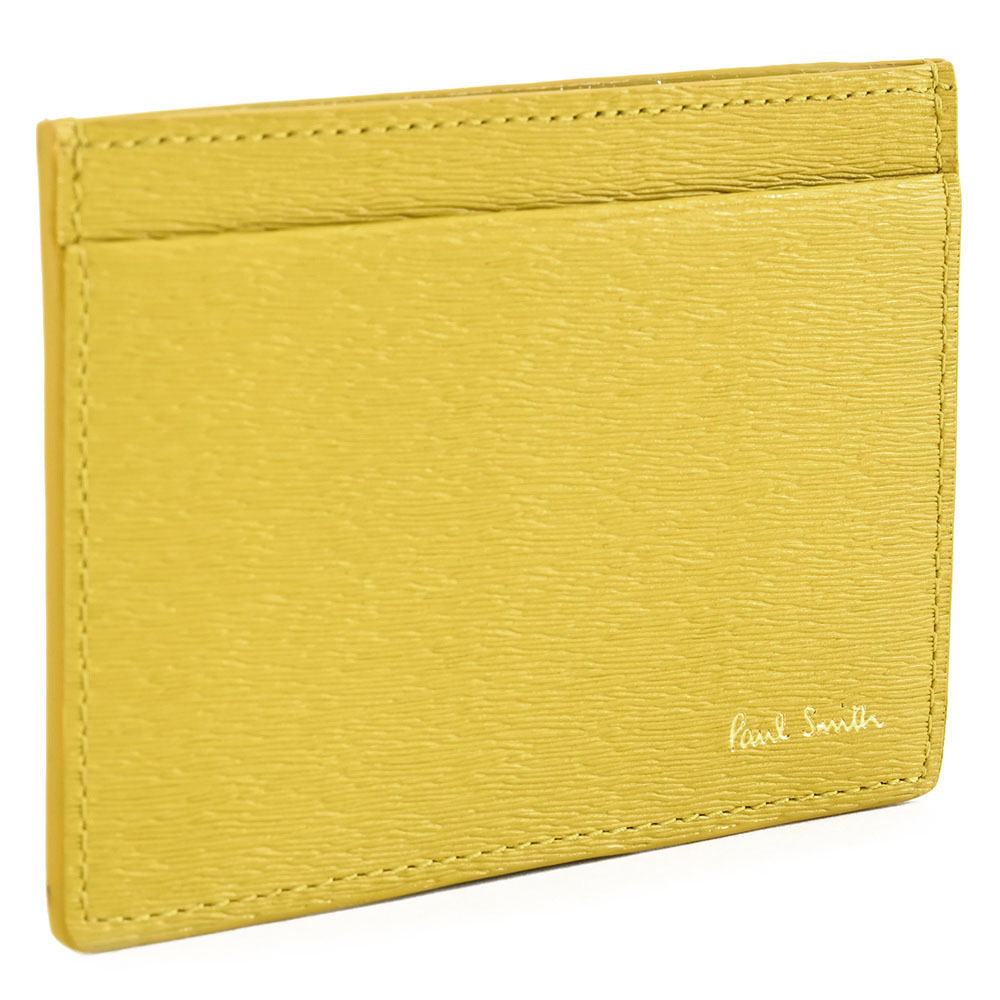 ポールスミス パスケース 定期入れ 黄色(イエロー) Paul Smith psq011-40 メンズ 紳士 ギフト 定番 彼氏 彼女 プレゼント