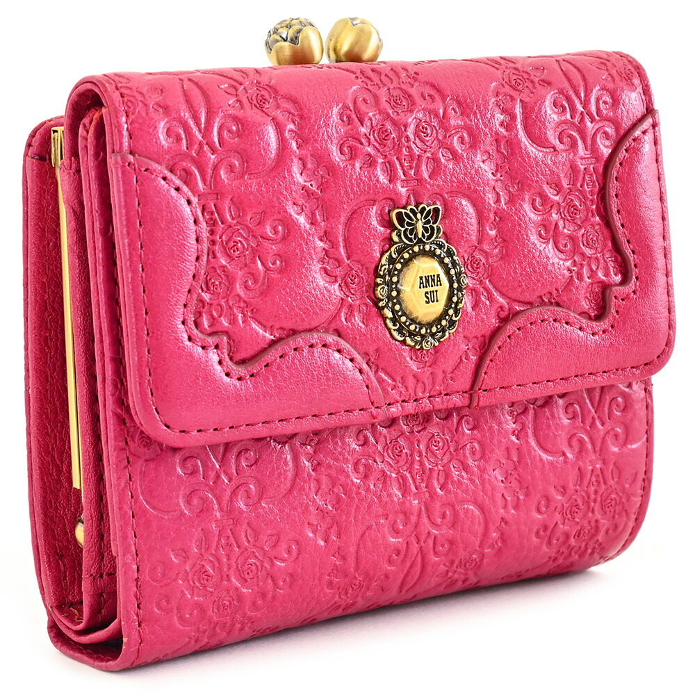楽天市場】アナスイ 財布 二つ折り財布 がま口財布 ピンクパープル 