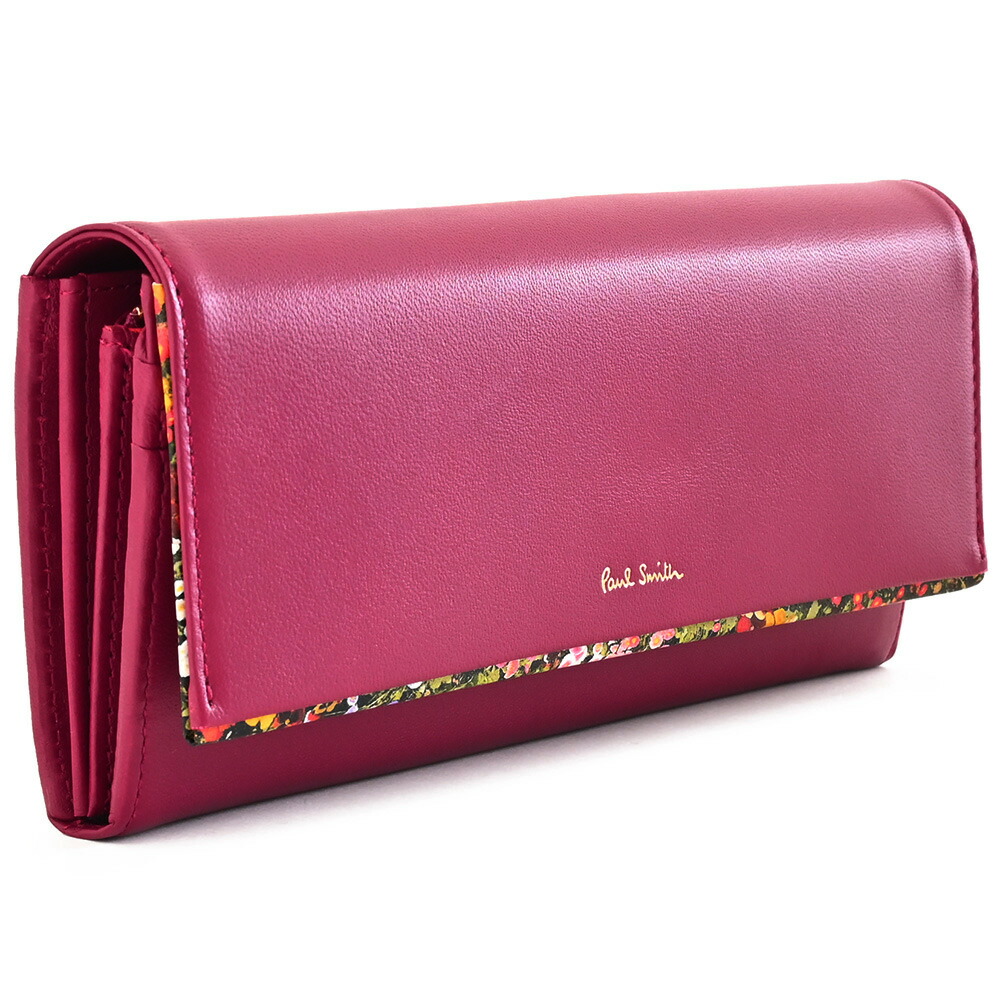 未使用　廃番品PaulSmith レザー長財布　オータムローズ　立体ロゴ　箱付き imgrc0068418044.jpg